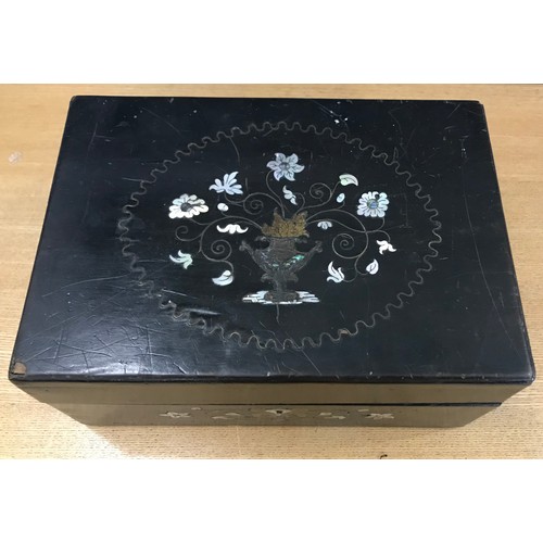 160 - Antique Inlaid Decorative Box