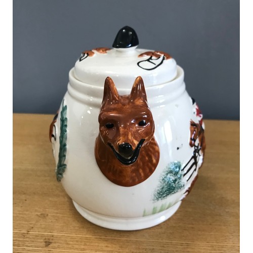 159 - Vintage Hunting Theme Teapot