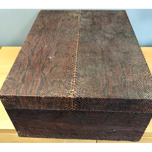 154 - Large Vintage Snake Skin Box
46 x 34 x 19 cms