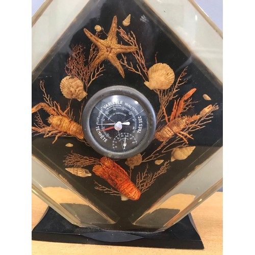 157 - Seascape Aquarium Vintage Barometer 30 cms h x 34 w