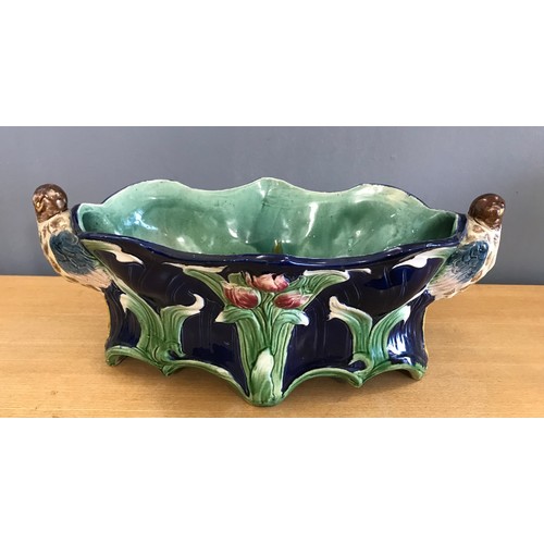 174 - Antique Majolica Jardiniere