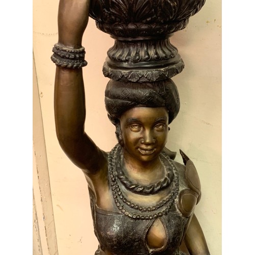 284 - Large Pair Of Bronze Blackamoore Figures just Under 146 cms High