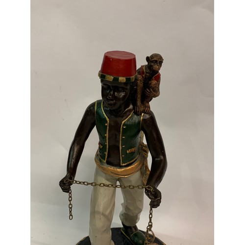 373 - Blackamoore Figure With Monkey 36 cms High