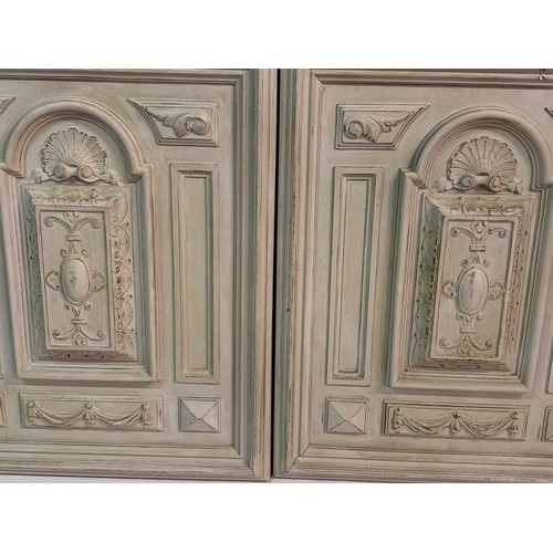 402 - Pair Of Classical Painted Wood Panels. 59 x 49 cms (2)