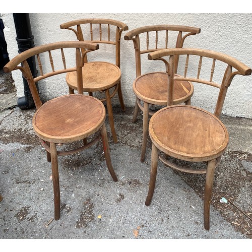 55 - Four Vintage Café Chairs