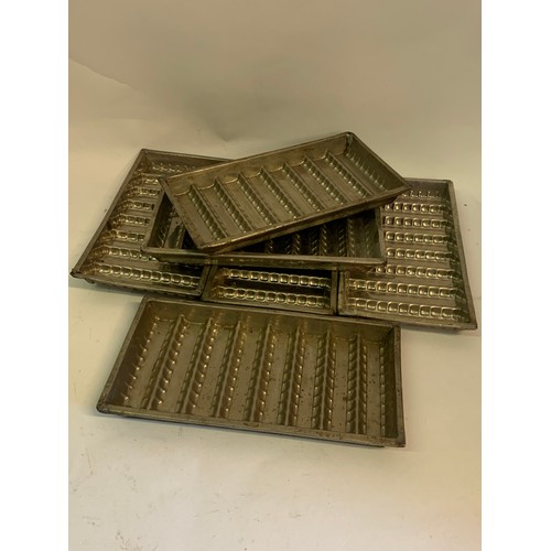 409 - Six Vintage Belgian Chocolate Tin Moulds (6)