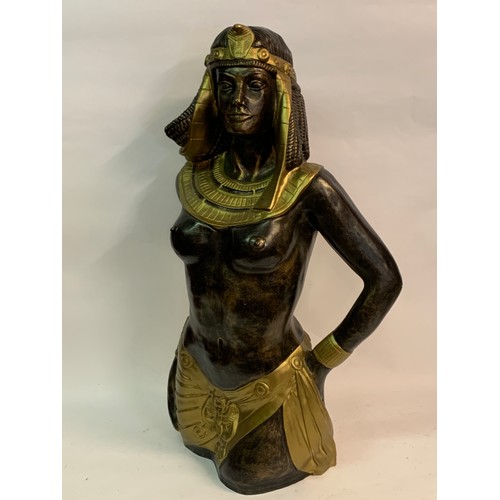 457 - Large Composite Figure Of A Semi Clad Egyptian Standing 80 cms High