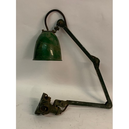 479 - Similar To Previous Lot Vintage British  Enamel 3 Arm Industrial Anglepoise Machinist Factory Lamp L... 