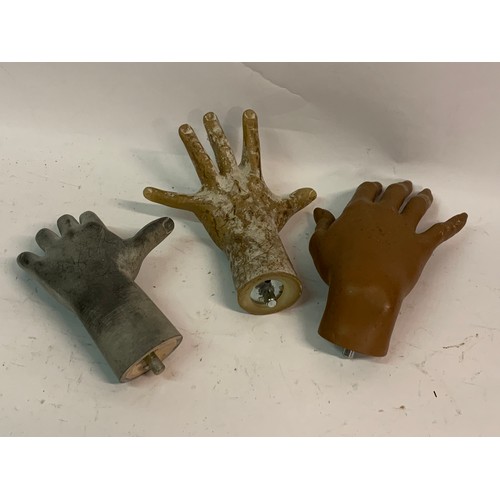 498 - Three Vintage Mannequin Hands (3)