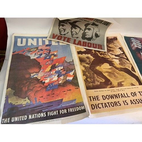 535 - Four Military Related Vintage Paper Posters. Largest 57 x 42 cms (4)