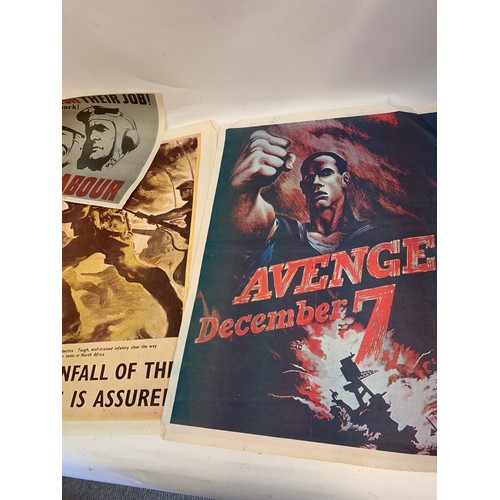 535 - Four Military Related Vintage Paper Posters. Largest 57 x 42 cms (4)