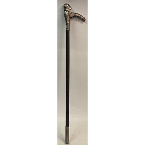 566 - Oriental Style Sword Stick With Immortal Head Handle.