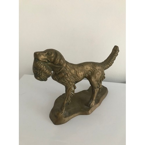 164 - Vintage Bronze Dog Statue
17 h x 23 cms wide