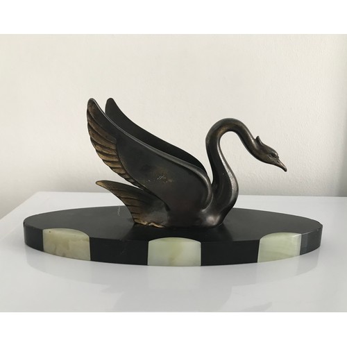 178 - Art Deco Statue Of A Swan On Marble Base
25 x 12 x 8.5 cms