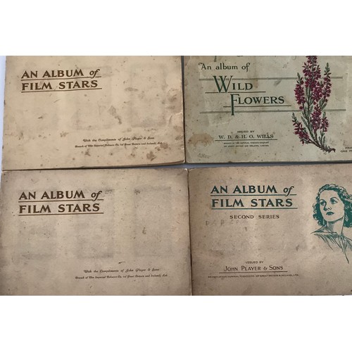 192 - 4 x Vintage Postcard Albums (complete) 3 Of Film Stars The Other Wild Flowers