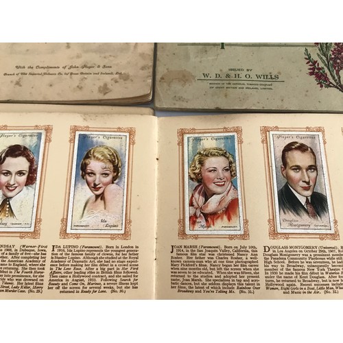 192 - 4 x Vintage Postcard Albums (complete) 3 Of Film Stars The Other Wild Flowers