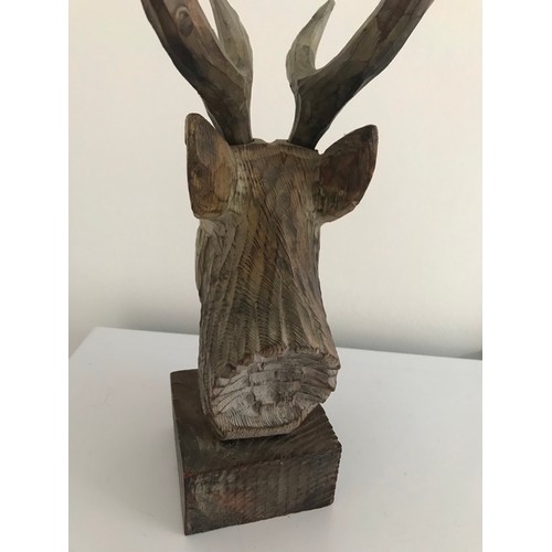 194 - Vintage Carved Wood Statue Of A Stag
40 cms h