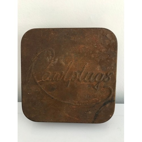 184 - 2 x Antique Tins. the First Being Rawlplugs , The Other Gold Flake