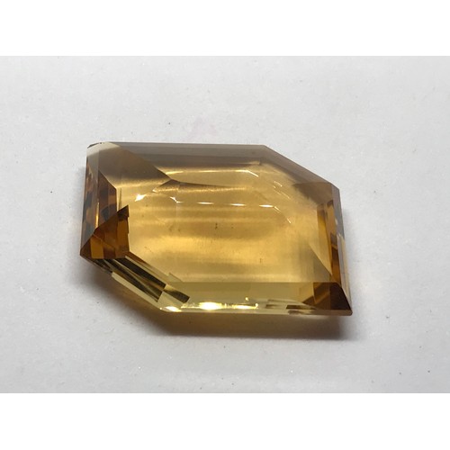 311 - Fancy Cut Approximately 59.00 Carat Light Orange Natural Topaz  Gemstone With Certificate Yeovil Auc... 