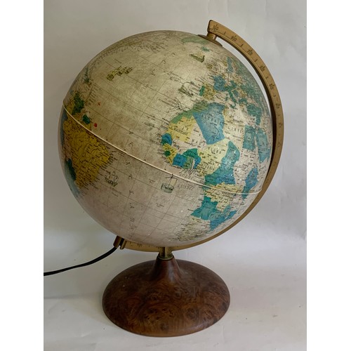 70 - Vintage Illuminated Desk Top Globe. 44 cms High