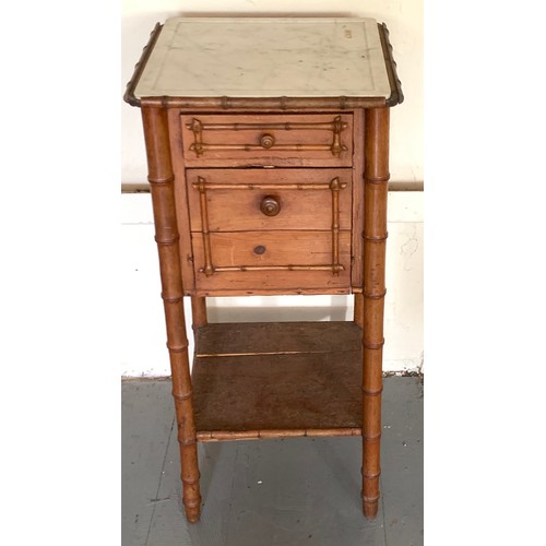 79 - Vintage French Marble Top Pot Cupboard a/f