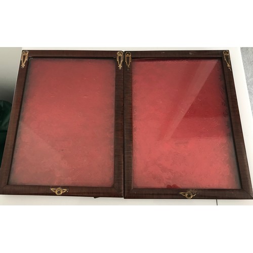 227 - Pair Of Art Nouveau Wooden Picture Frames Having Brass Adornments