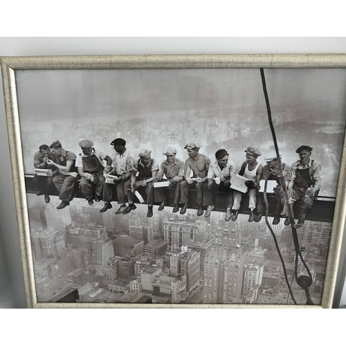 211 - Framed Photograph Lunch Atop A Skyscraper In New York