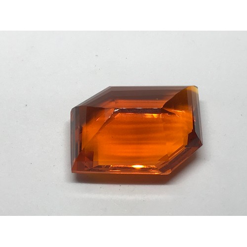 357 - Fancy Cut Approximately 62.75 Carat Orange Natural Topaz Gemstone With Certificate Yeovil Auctions I... 