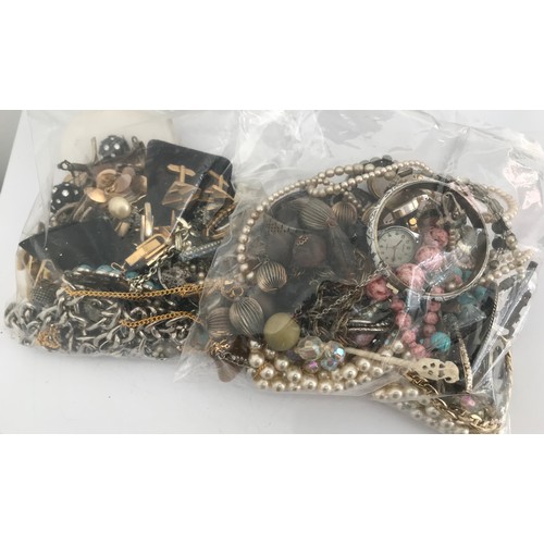 229 - 2 x Bags Of Various Costume Jewellery