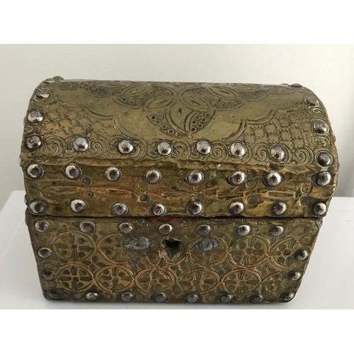 245 - Antique Gothic Dome Topped Trunk Box
14 h x 18 w x 12 cms deep