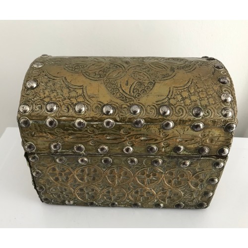 245 - Antique Gothic Dome Topped Trunk Box
14 h x 18 w x 12 cms deep