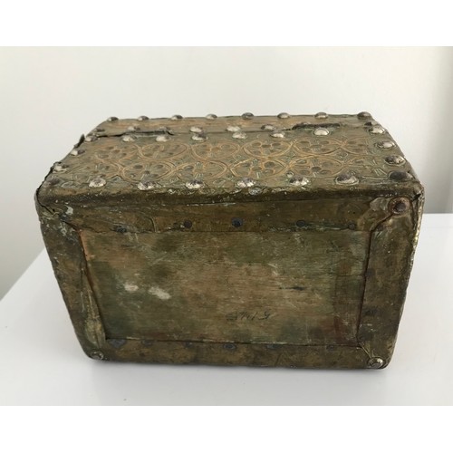 245 - Antique Gothic Dome Topped Trunk Box
14 h x 18 w x 12 cms deep