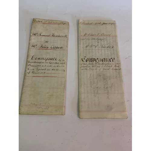 347 - Two 19th Century Velum Conveyances (2)