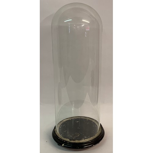 355 - Similar To Previous Lot Antique Glass Dome / Bell Jar 50 cms High 52 cms High .