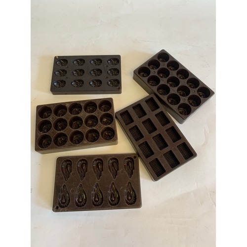 375 - Five Antique Bakelite Belgian  Chocolate Moulds (5)