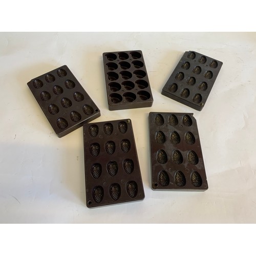 379 - Five Antique Bakelite Belgian  Chocolate Moulds (5)