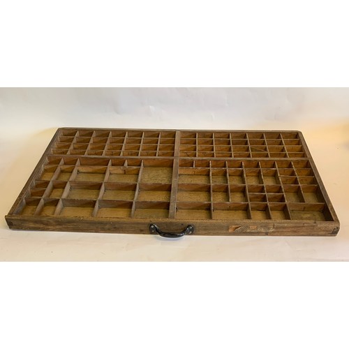 396 - Vintage Wood Letterpress Printers Tray 86 x 56 cms