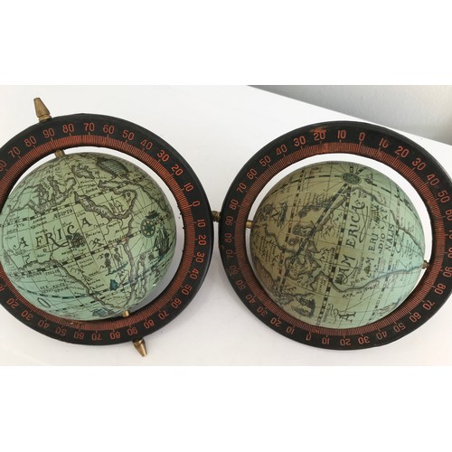 250 - 2 x Miniature Globes
12 cms diameter surround