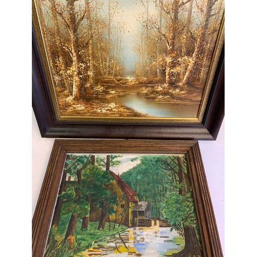 429 - Two Oil Paintings One On Canvas One On Oil Both Signed Largest 51 x 41 cms  (2)