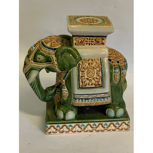 438 - Vintage Chinese Glazed Elephant 26 x 15 x 33 cms