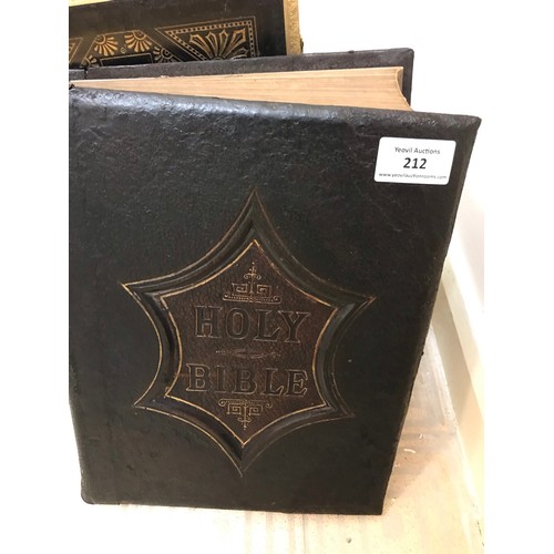 212 - Leather Clad Antique Family Bible