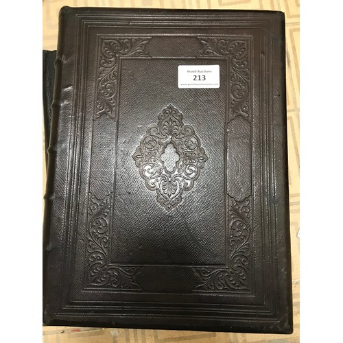 213 - Embossed Leather Antique Family Bible