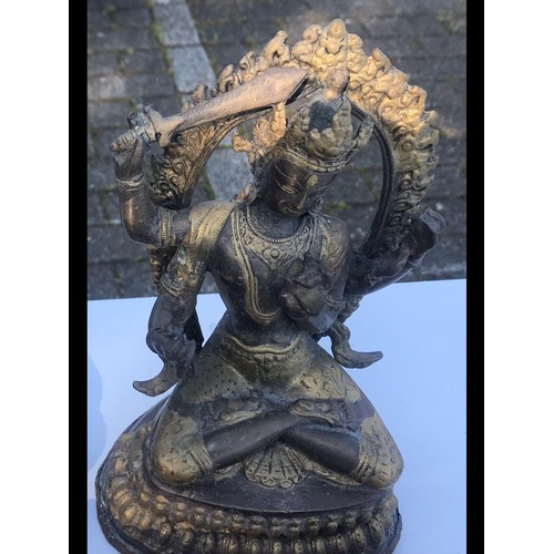 129 - Unusual Bronze And Copper Buddha 
20.5 cms high