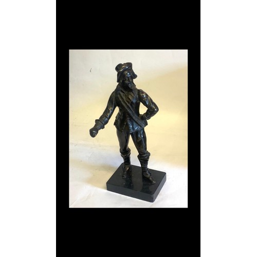 238 - Antique Bronze Figure Of Charles 1 (Crack In Leg) Standing 35 cms High