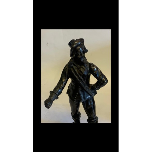 238 - Antique Bronze Figure Of Charles 1 (Crack In Leg) Standing 35 cms High