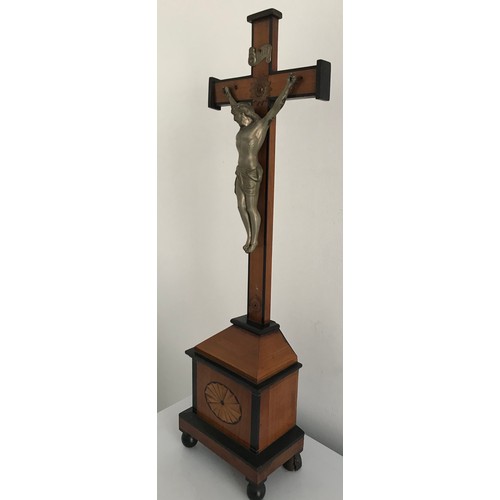 105 - Antique Crucifix With Intricate Boxwood Inlay
17 x 55 cms h