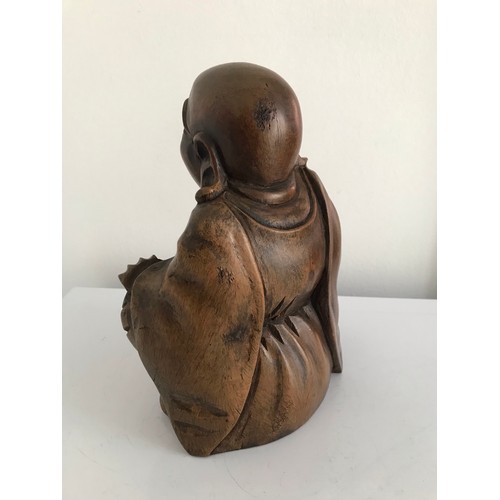 101 - Vintage Carved Wooden Statue Of The Smiling Buddha
14 x 9 x 25 cms high