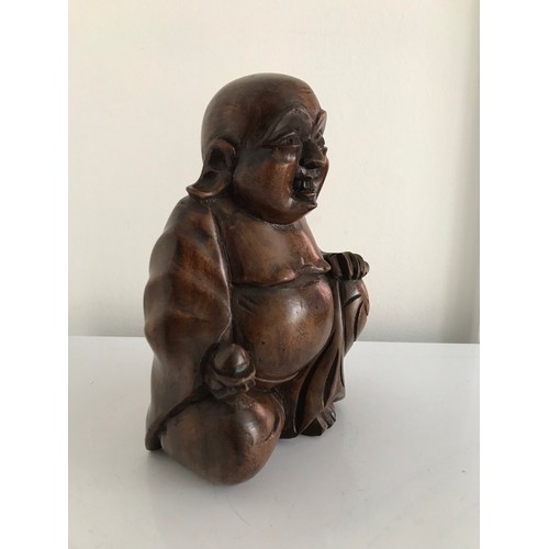 101 - Vintage Carved Wooden Statue Of The Smiling Buddha
14 x 9 x 25 cms high