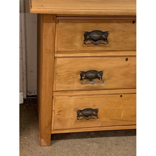 17 - Pine Chest Of Three Drawers. 92 x 45 x 81 cms