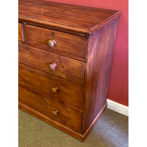 25 - Vintage Pine Two Over Three Chest Of Drawers, 101 x 50 x 92 cms